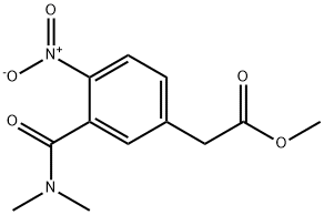 3-[(diMethylaMino)carbonyl]-4-nitro-Benzeneacetic acid Methyl ester Structure