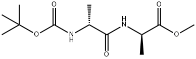 (R)-Methyl 2-((R)-2-(tert-butoxycarbonylaMino)propanaMido)propanoate Structure