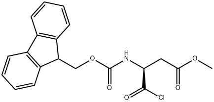 Butanoic acid, 4-chloro-3-[[(9H-fluoren-9-ylMethoxy)carbonyl]aMino]-4-oxo-, Methyl ester, (3S)- Structure