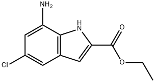 7-아미노-5-클로로인돌-2-카르복실산에틸에스테르 구조식 이미지