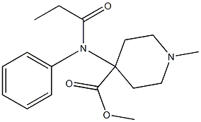 4-Piperidinecarboxylic acid, 1-Methyl-4-[(1-oxopropyl) phenylaMino]-, Methyl ester Structure