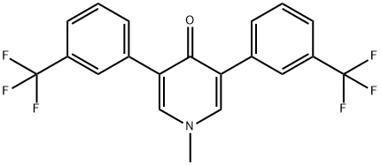 1-Methyl-3,5-bis(3-trifluoroMethylphenyl)-4(1H)-pyridone Structure