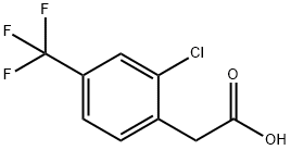 2-클로로-4-(TRIFLUOROMETHYL)PHENYLACETICACID 구조식 이미지