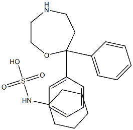 7,7-Diphenyl-1,4-oxazepane cyclohexylsulfaMate 구조식 이미지