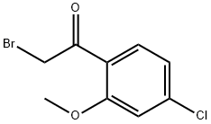 Ethanone, 2-broMo-1-(4-chloro-2-Methoxyphenyl)- Structure
