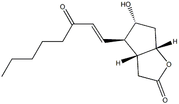 (3aR,4R,5R,6aS)-Hexahydro-5-hydroxy-4-[(1E)-3-oxo-1-octen-1-yl]-2H-cyclopenta[b]furan-2-one 구조식 이미지