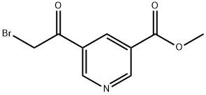 5-(2-BroMo-acetyl)-nicotinic acid Methyl esterhydrobroMide Structure