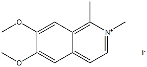6,7-디메톡시-1,2-디메틸이소퀴놀리늄요오다이드 구조식 이미지