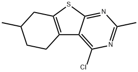 4-Chloro-2,7-diMethyl-5,6,7,8-tetrahydrobenzo[b]thieno[2,3-d]pyriMidine, 96% 구조식 이미지