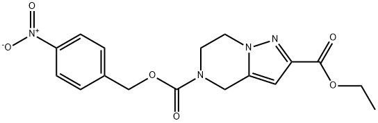 (Pyrazolo[1,5-a]pyrazine-2,5(4H)-dicarboxylic acid, 6,7-dihydro-, 2-ethyl5-[(4-nitrophenyl)Methyl] ester ) Structure
