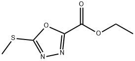Ethyl 5-(Methylthio)-1,3,4-oxadiazole-2-carboxylate Structure