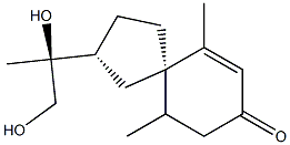 11S,12-Dihydroxyspirovetiv-1(10)-en-2-one 구조식 이미지