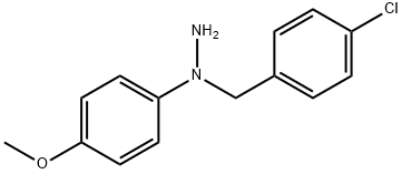 Hydrazine, 1-[(4-chlorophenyl)Methyl]-1-(4-Methoxyphenyl)- 구조식 이미지