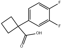 1-(3,4-Difluorophenyl)-cyclobutanecarboxylic acid 구조식 이미지