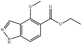 ethyl 4-Methoxy-1H-indazole-5-carboxylate 구조식 이미지