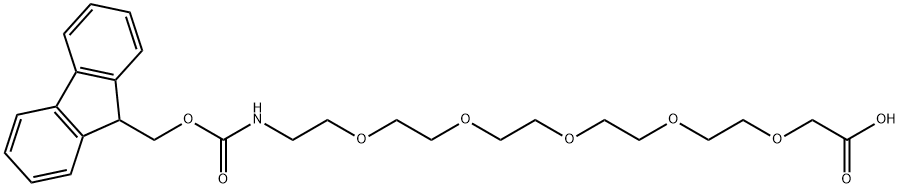 FMoc-NH-5(ethylene glycol)-acetic acid 구조식 이미지