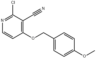 2-Chloro-4-((4-Methoxybenzyl)oxy)nicotinonitrile 구조식 이미지