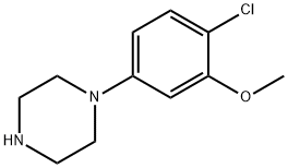 1-(4-chloro-3-Methoxyphenyl)piperazine 구조식 이미지