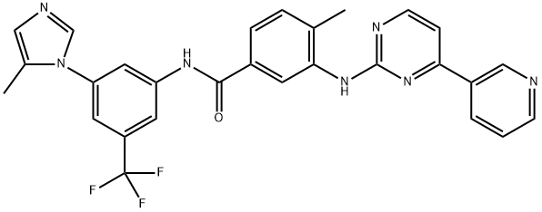 4-Methyl-N-(3-(5-Methyl-1H-iMidazol-1-yl)-5-(trifluoroMethyl)phenyl)-3-((4-(pyridin-3-yl)pyriMidin-2-yl)aMino)benzaMide Structure