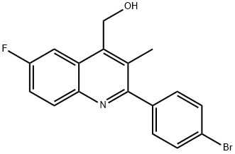 2-(4-BroMophenyl)-6-fluoro-4-hydroxyMethyl-3-Methylquinoline Structure