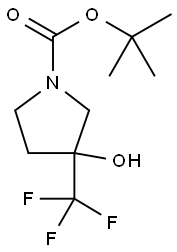 tert-butyl 3-hydroxy-3-(trifluoroMethyl)pyrrolidine-1-carboxylate Structure