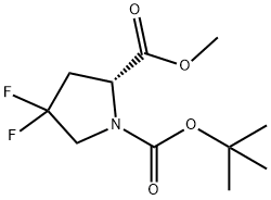Methyl (R)-1-Boc-4,4-difluoropyrrolidine-2-carboxylate 구조식 이미지