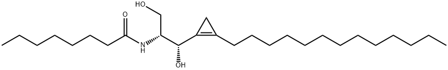 N-[(1R,2S)-2-hydroxy-1-hydroxyMethyl-2-(2-tridecyl-1-cyclopropenyl)ethyl]octanaMide Structure
