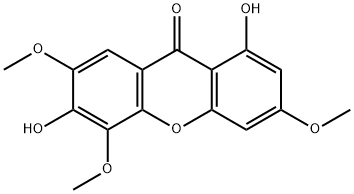 1,6-Dihydroxy-3,5,7-trimethoxyxanthone Structure