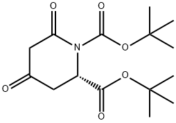 1,2-Piperidinedicarboxylic acid, 4,6-dioxo-, bis(1,1-diMethylethyl) ester, (2S)- 구조식 이미지