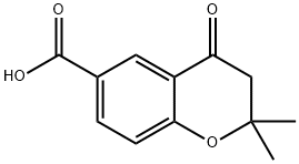 3,4-Dihydro-2,2-diMethyl-4-oxo-2H-1-benzopyran-6-carboxylic Acid Structure