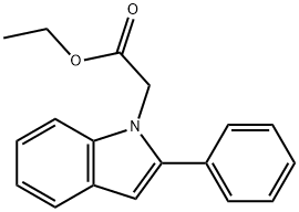ethyl 2-(2-phenyl-1H-indol-1-yl)acetate Structure