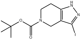 tert-butyl 3-iodo-6,7-dihydro-1H-pyrazolo[4,3-c]pyridine-5(4H)-carboxylate 구조식 이미지