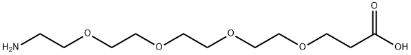 α-아민-ω-프로피온산테트라에틸렌글리콜 구조식 이미지