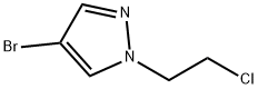 4-브로모-1-(2-클로로에틸)-1H-피라졸 구조식 이미지