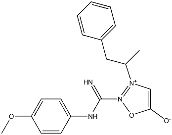 N-[[(4-Methoxyphenyl)aMino]carbonyl]-3-(1-Methyl-2-phenylethyl)sydnone IMine 구조식 이미지