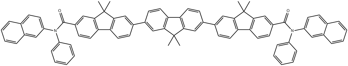 BNP3FL,N,N'-비스(나프탈렌-2-일)-N,N'-비스(페닐)-트리스-(9,9- 구조식 이미지