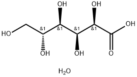 (2R,3S,4R,5R)-2,3,4,5,6-Pentahydroxyhexanoic acid hydrate 구조식 이미지