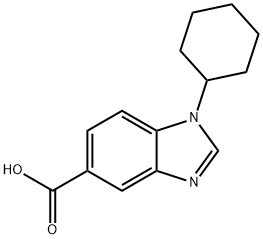 1-Cyclohexylbenzodiazole-5-carboxylic acid 구조식 이미지