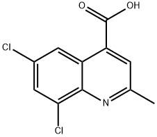 6,8-디클로로-2-메틸-퀴놀린-4-카르복실산 구조식 이미지