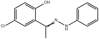 5-chloro-2-hydroxyacetophenone phenylhydrazone 구조식 이미지