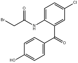 2-BroMo-N-[4-chloro-2-(4-hydroxybenzoyl)phenyl]acetaMide 구조식 이미지