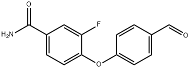 3-플루오로-4-(4-포르밀페녹시)벤자미드 구조식 이미지