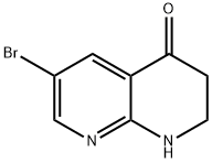 6-BroMo-2,3-dihydro-1,8-naphthyridin-4(1H)-one 구조식 이미지