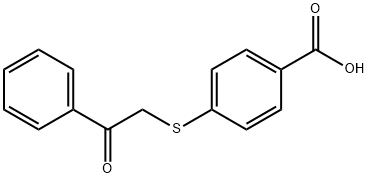 Benzoic acid, 4-[(2-oxo-2-phenylethyl)thio]- 구조식 이미지