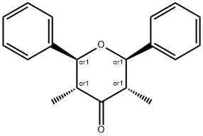 3,5-DiMethyl-2,6-diphenyldihydro-2H-pyran-4(3H)-one 구조식 이미지