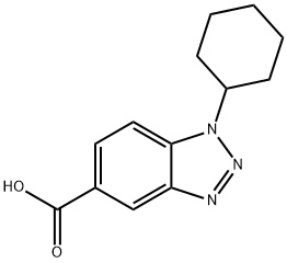 1-Cyclohexyl-1,2,3-benzotriazole-5-carboxylic acid 구조식 이미지