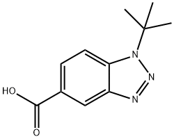 1-tert-Butyl-1,2,3-benzotriazole-5-carboxylic acid 구조식 이미지