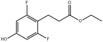 2,6-Difluoro-4-hydroxybenzenepropanoic Acid Ethyl Ester 구조식 이미지