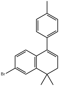 6-broMo-3,4-dihydro-4,4-diMethyl-1-p-tolylnaphthalene Structure