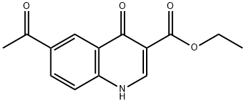 6-Acetyl-4-oxo-1,4-dihydro-quinoline-3-carboxylic acid ethyl ester Structure